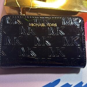 Michael Kors Embossed Black Card Holder